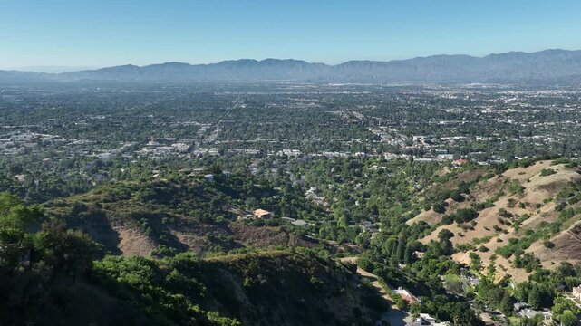 San Fernando Valley Aerial Shot of Sherman Village from Beverly Hills Forward