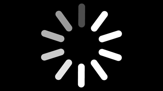 Radial Rotating Loading Spinner Icon Animation (Circular UI Indicator)