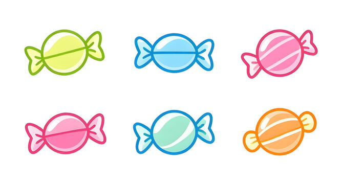 candy, candies, sweet, sugar, candy illustration, candy vector, candy clipart, dessert, confectionery, sweet snack, candy icon, candy icons, lollipop, hard candy, wrapped candy, colorful sweets, candy