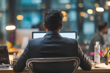 Businessman working at an office