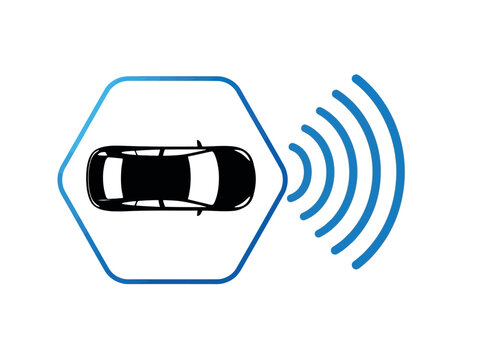 Vehicle connectivity and wireless communication illustration