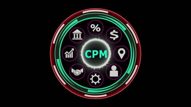 Cpm cost per mile marketing concept shown
