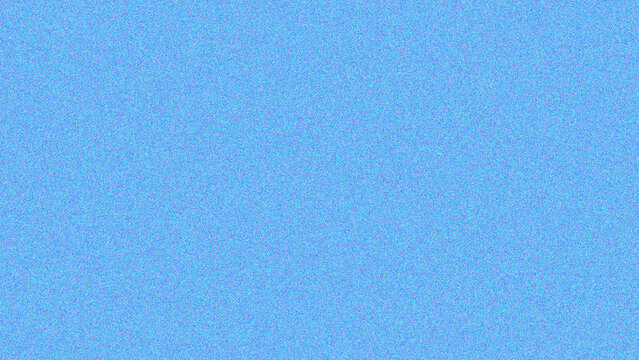 A vibrant digital background featuring a dense texture of grainy light blue static interference