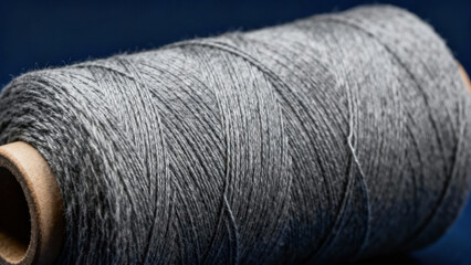Elegant Gray Yarn on a Spool