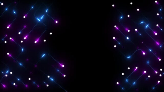 Black background Big data technology and data science black background. Data scientist querying. background 4k video...