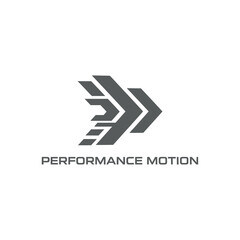 Fototapeta premium Abstract Fast Forward Arrow Performance Motion Logo