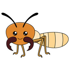 Fototapeta premium Adorable Termite Character Illustration
