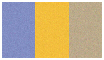 Fototapeta premium A digital graphic composition featuring three vertical panels of textured noise in distinct colors