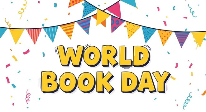 Vibrant world book day celebration background