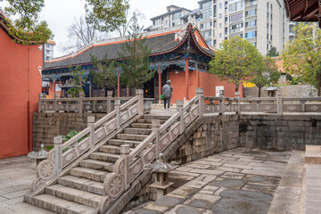 Naklejka premium Puguang Temple or Puguang Chan is a Buddhist temple located in Yongding District of Zhangjiajie, China. It were called Bai Yang Gu Cha (White Goat Ancient Temple).