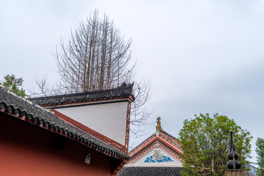 Detail ornament at Puguang Chan Templeis a Buddhist temple located in Yongding District of Zhangjiajie., China. The extant structure is based on the Ming and Qing 