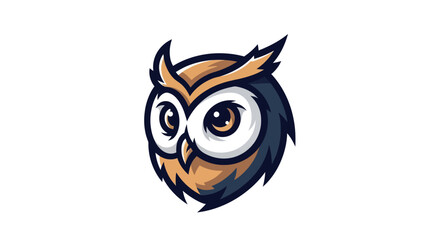 Obraz premium Cartoon owl illustration on white background