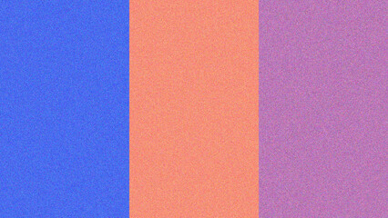 Fototapeta premium A minimalist abstract image featuring three vertical color panels with a heavy grain texture effect
