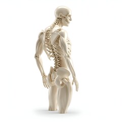 Fototapeta premium Human Skeleton Anatomy - Detailed 3D Rendering for Medical Illustration.