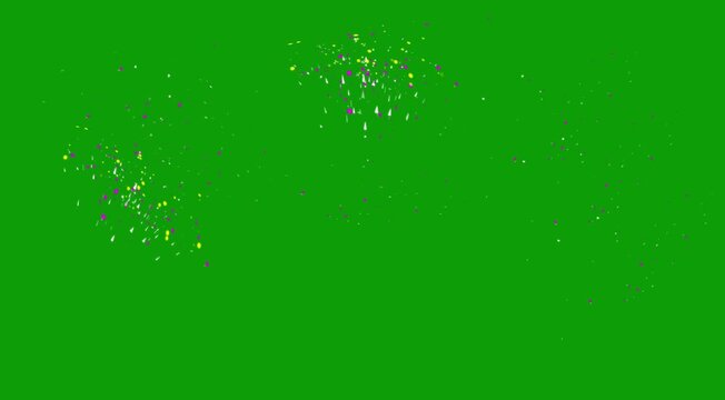 confetti explosion animation on greenscreen background. Perfect for celebration themes wedding for party event digetal overles fistive intros celebrations thems perfect backround
