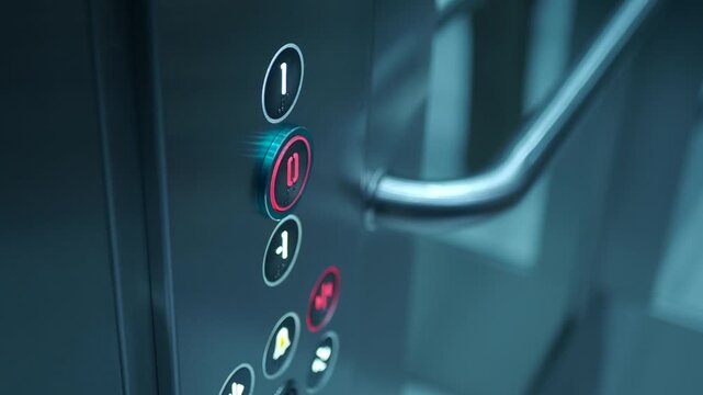 Elevator buttons and their functions in a building