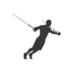 Fototapeta premium doing gym workout exercise silhouette