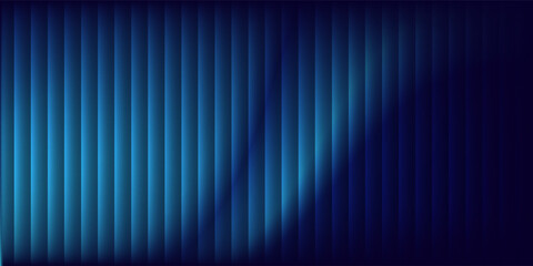Obraz premium Futuristic neon texture with vibrant shades of blue wavy gradient and bright smooth fluted vertical lines. fluted texture