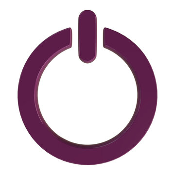 Universal Power Button Icon for Device Control and System Operations