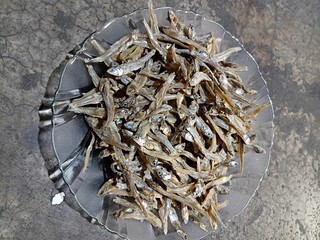 Fototapeta premium fresh anchovies on a plate