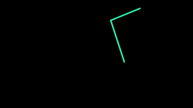 A single green line on a black background