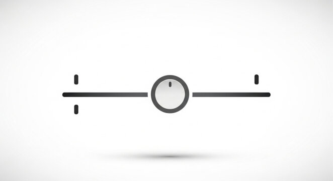 Slider control icon with a knob in the center position.