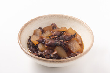 Obraz premium ホタルイカ 大根 煮付け