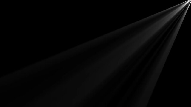 white Light rays effect motion animate video footage on black background. 4k