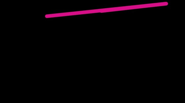 A pink line on a black background