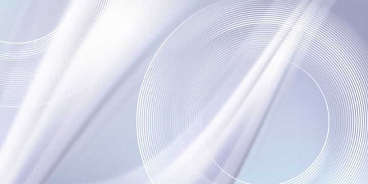 Abstract Soft Blue Gradient Background with Circular Lines and Elegant Smooth Waves. Modern creative trendy design in vector EPS 10