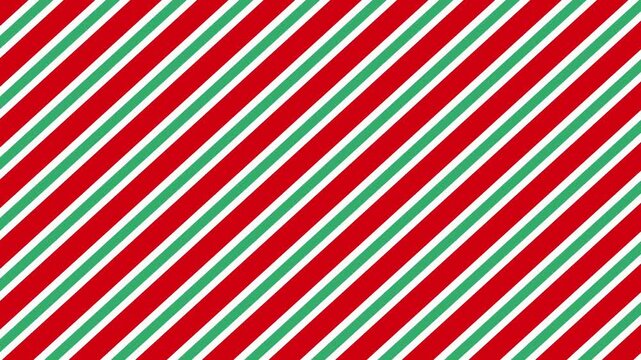 Christmas Striped Red Green Diagonal Holiday Motion Background