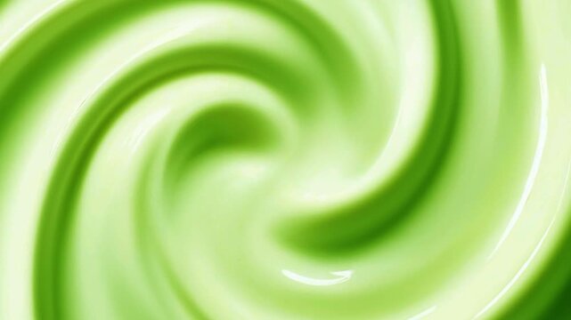 4K video of a melon milk swirl texture. A soft abstract green background for promos, motion videos, or concept videos. Can also be used to promote food and beverage products on social media