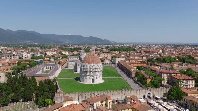 Aerial View of Piazza dei Miracoli, Pisa, Tuscany
