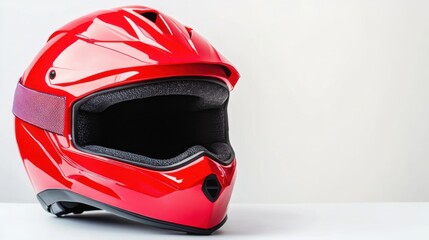 Obraz premium Red Snowboard Helmet for Sports Protection