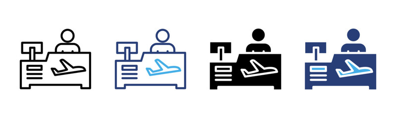 Obraz premium Flight Information icon set multiple style collection
