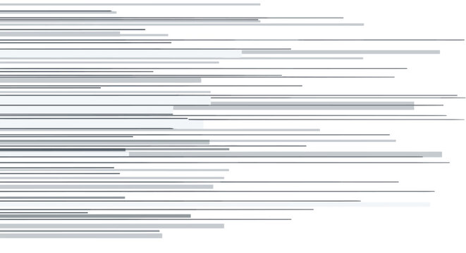 Abstract background design composed of numerous horizontal grey and white lines of varying lengths and thicknesses.