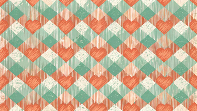 Seamless pattern buffalo plaid checkered design background 