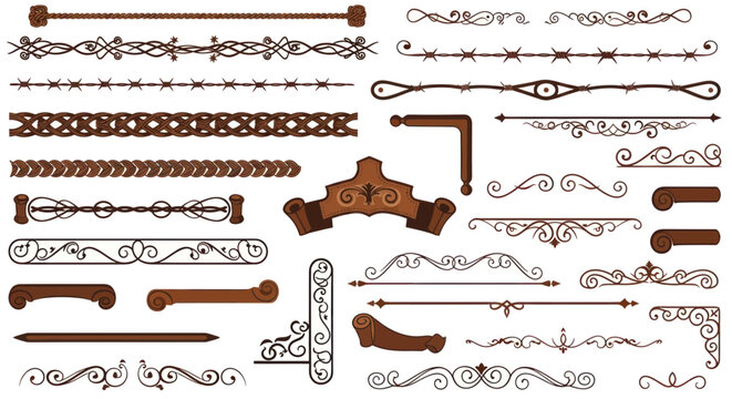 Western Decorative Elements: Borders, Corners, and Ornaments