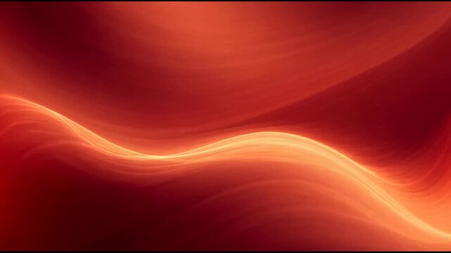 Abstract smooth red and orange flowing light texture background with soft gradient waves