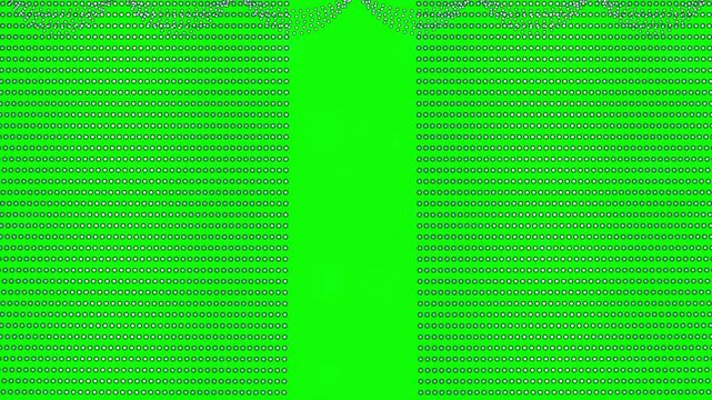 White Dot Border Motion Graphic Opening on Green Screen Background for Video Transitions
