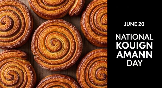 Delicious Kouign Amann pastries for National Kouign Amann Day on June 20
