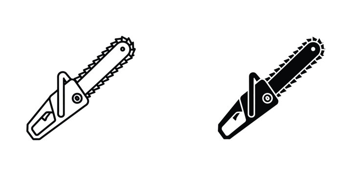 Comparison of chainsaw bar designs in black and white line art style