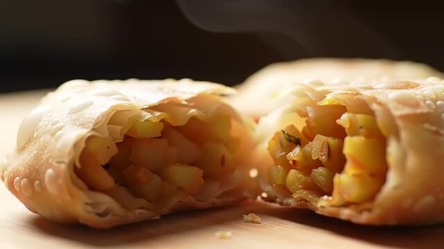 Samosa pastry with a delicious potato filling.
