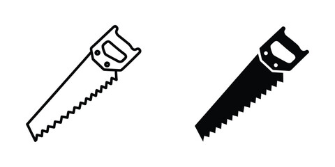 Fototapeta premium Comparison of two different types of hand saws with distinct blade patterns