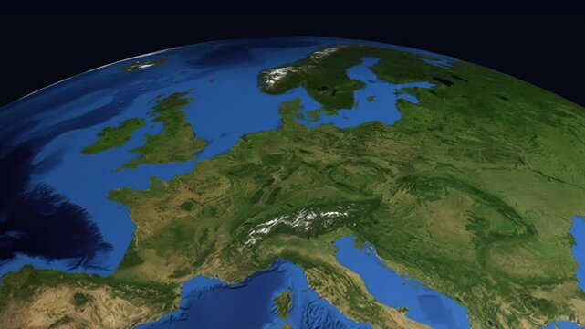 Animated Flight Path Map from London United Kingdom to Oslo Norway