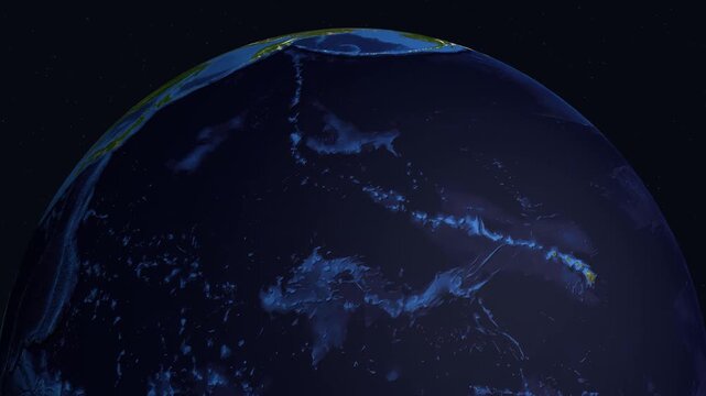 3D Animation Zooming From Space to Shahid Salimi in Iran