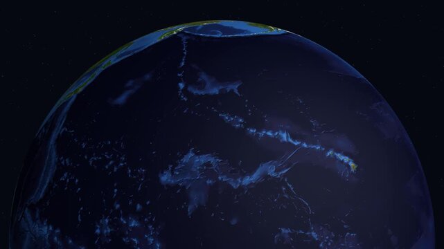 Satellite Zoom Animation from Space to Damavand Power Plant in Iran