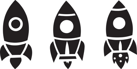 Fototapeta premium Rocket ship vector illustration startup business concept icon .