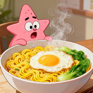 starfish salivate at the sight of instant noodles