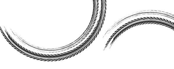 Black tire marks on road, Black rubber tire marks and tread marks, Tire trace track wheels texture and background, © ifon